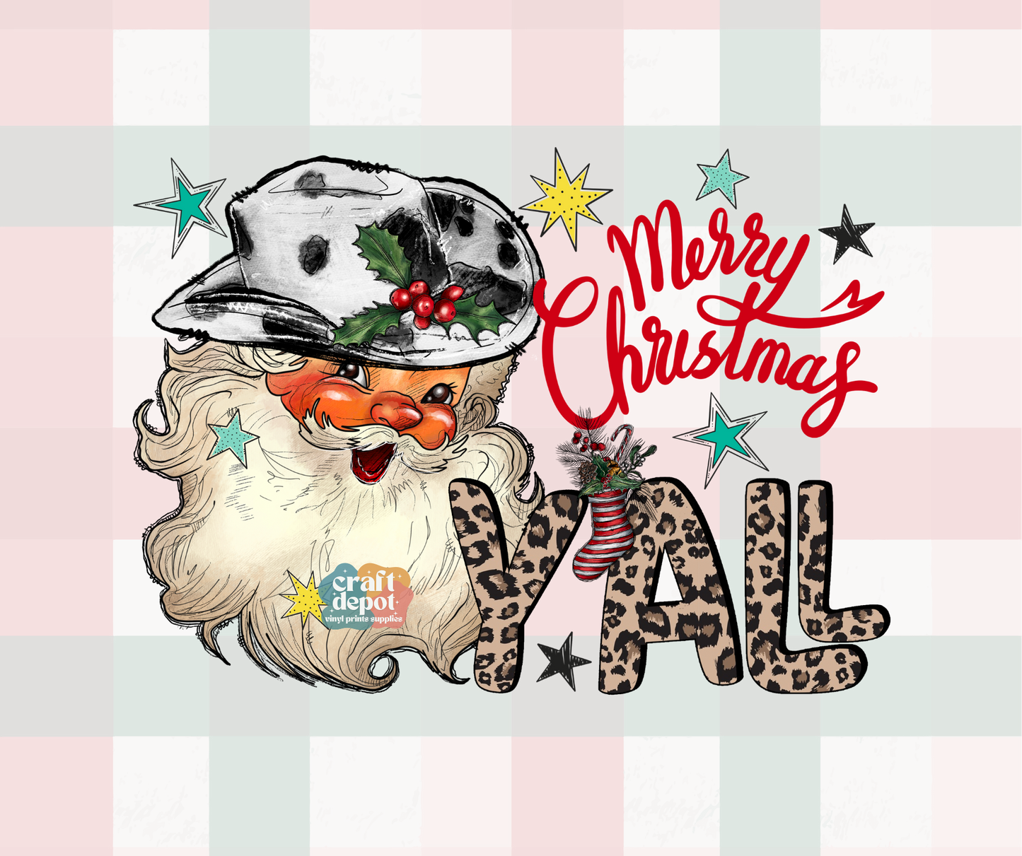 DTF PRINT-Winter-Christmas-Santa-Western-18