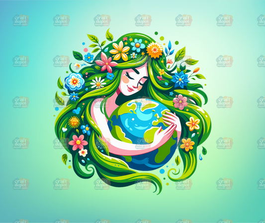 DTF PRINT-Mother Earth-Earth Day