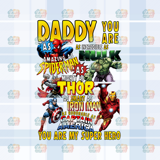 DTF PRINT-Super Dad Heroes-Dad