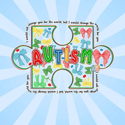 DTF PRINT-Autism Puzzle-Autism Awareness