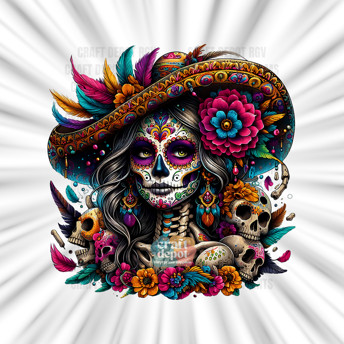 DTF PRINT-Catrina-Dia De Los Muertos-20