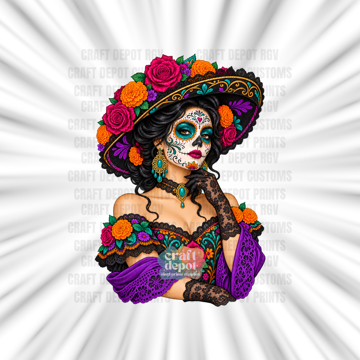 DTF PRINT-Catrina-Dia De Los Muertos-22