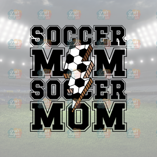 DTF PRINT-Soccer-Mom-Lightning Bolt