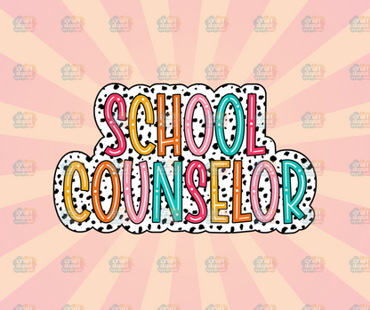 DTF PRINT-School Counselor Colorful