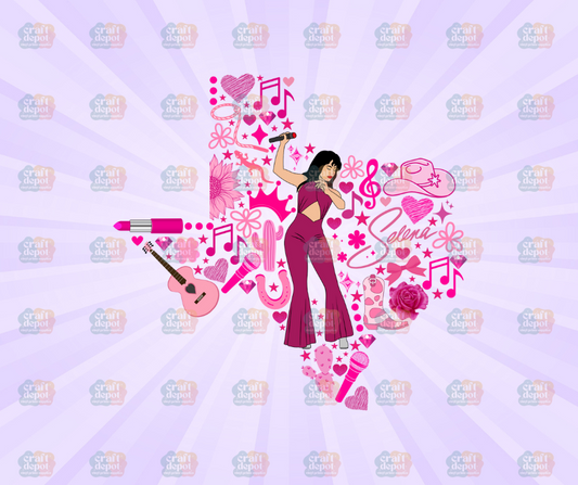 DTF PRINT-Selena, Pink-April