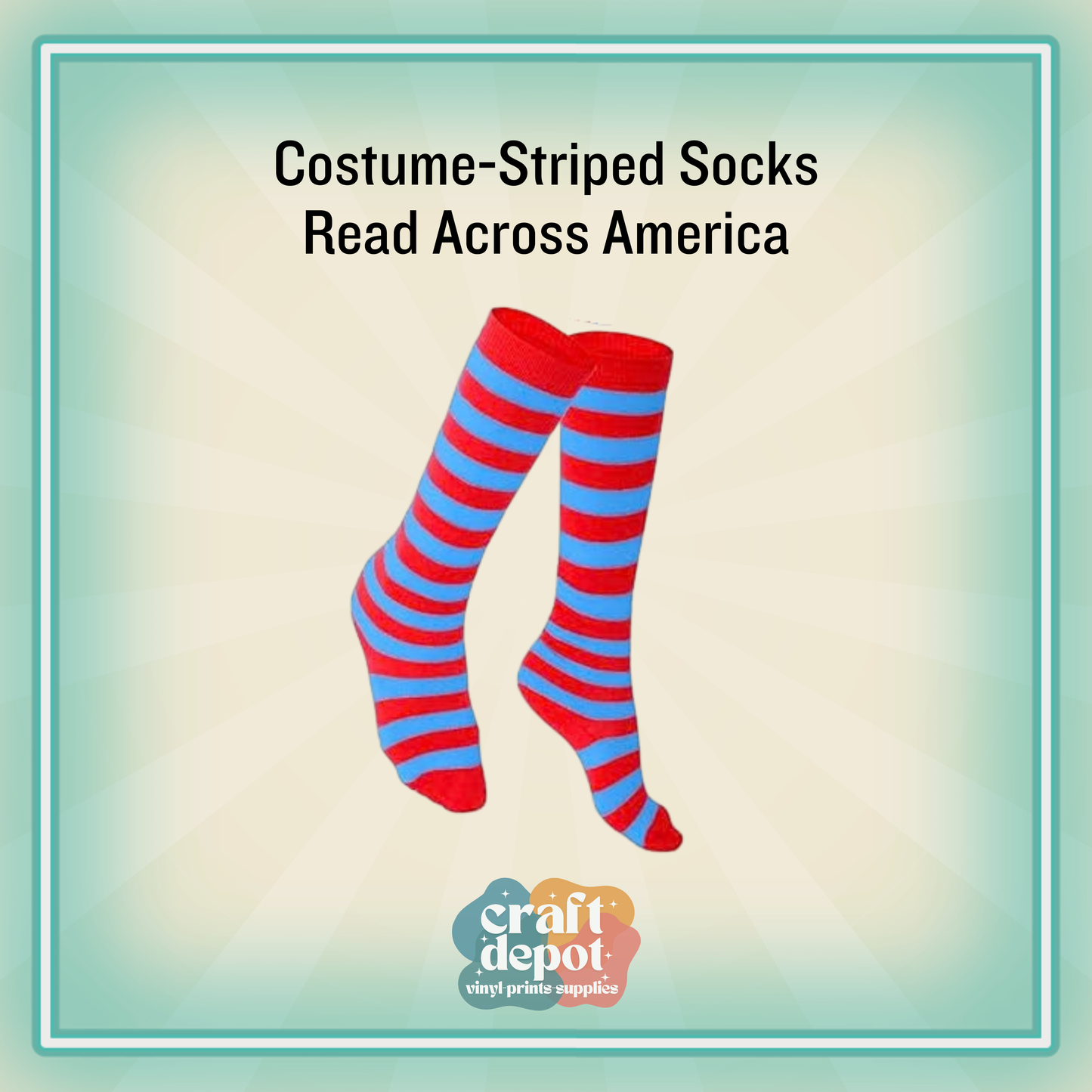 Costume-Striped Socks Read Across America2