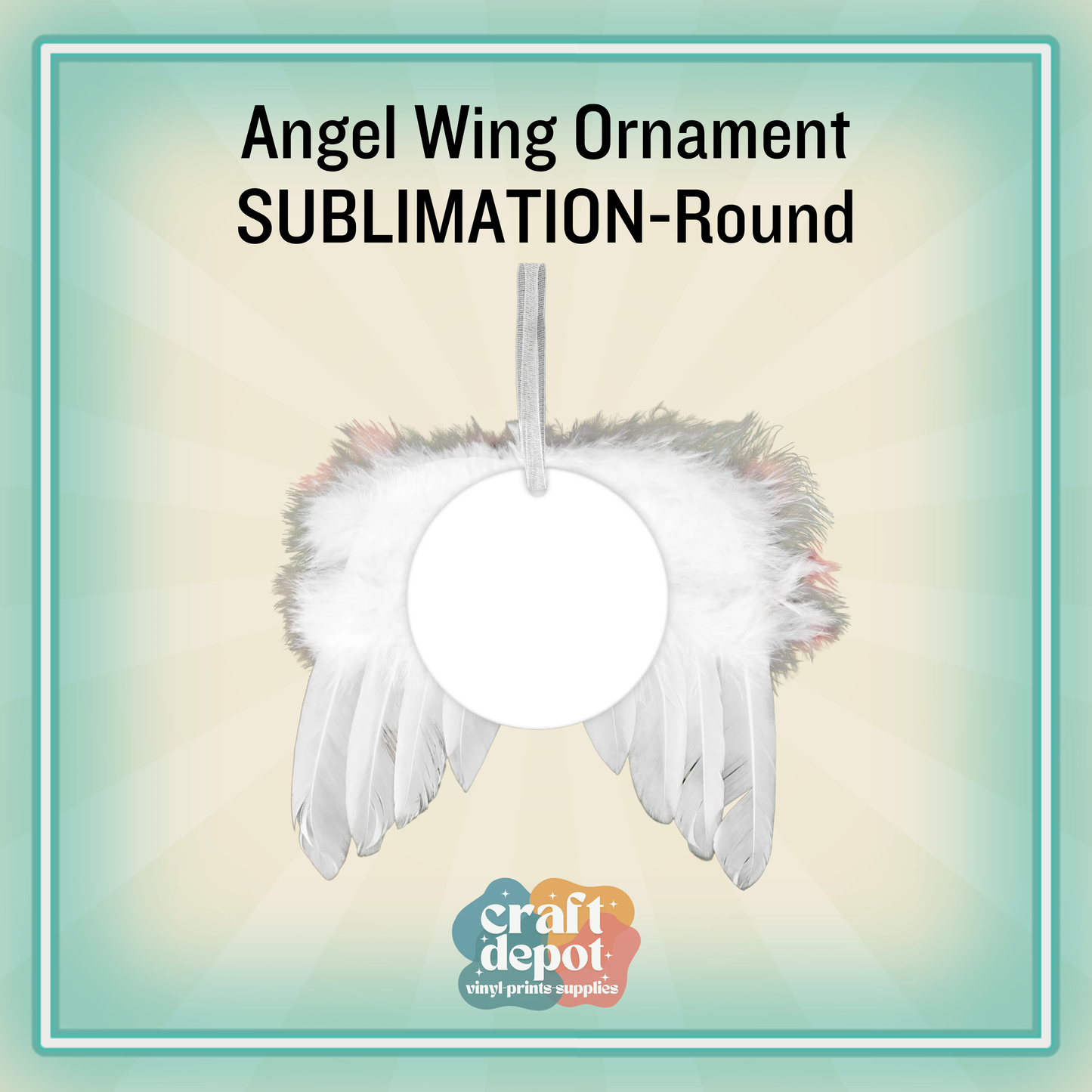Sublimation Angel Wind Ornament-ROUND Blank