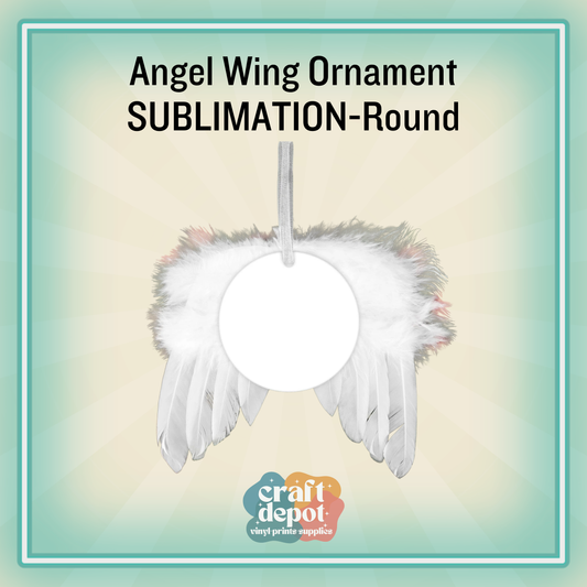 Sublimation Angel Wind Ornament-ROUND Blank
