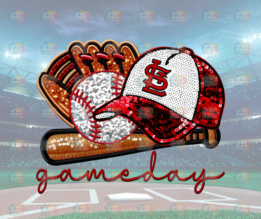 DTF PRINT-FAUX SEQUINS-Cardinals -Baseball