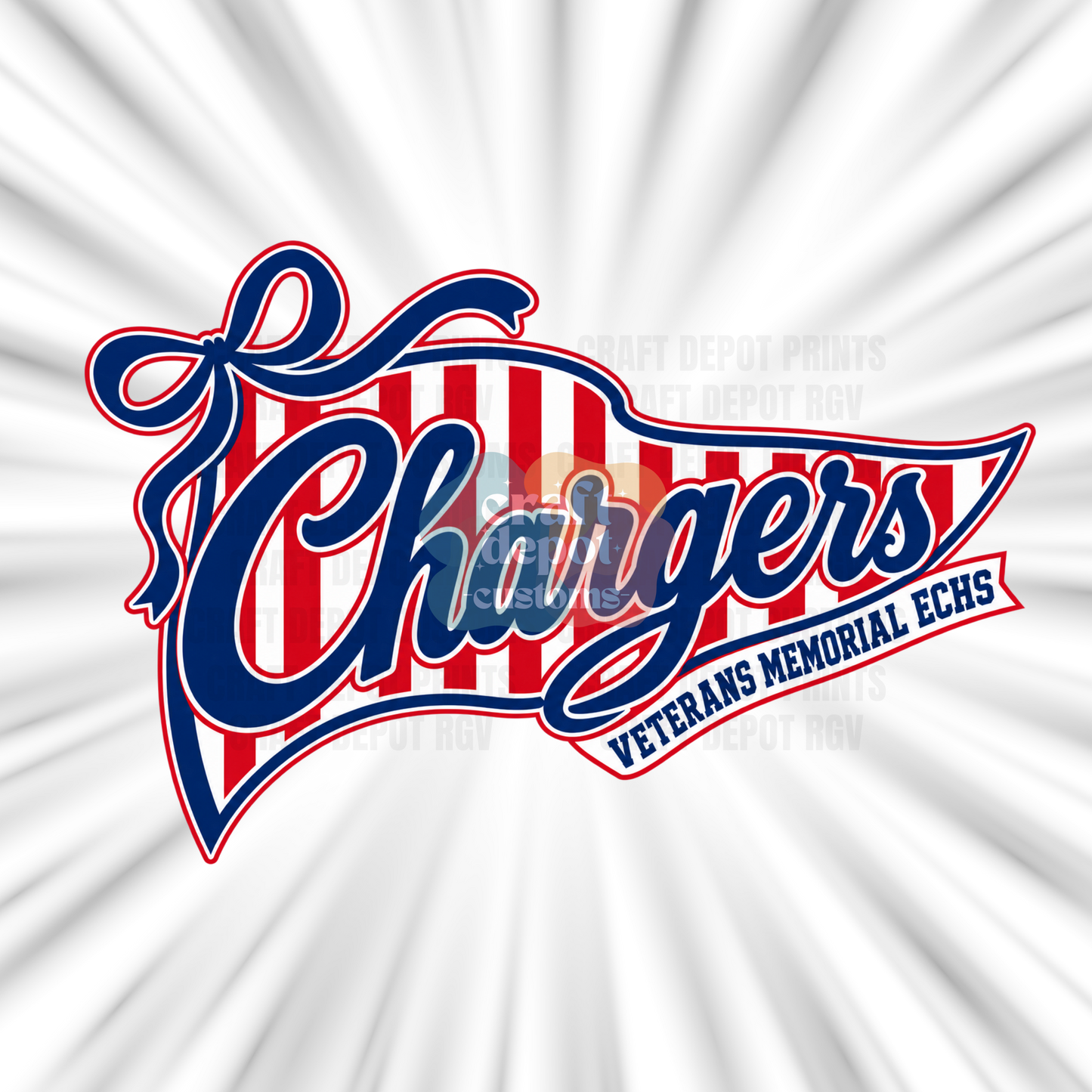 DTF PRINT-Mascot Penant Flag-Chargers