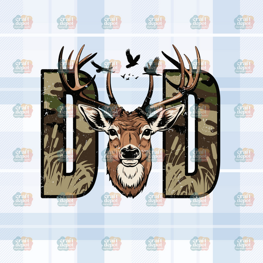 DTF PRINT-Dad Deer Camo-Dad
