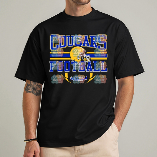 DTF Print- Cougars Football-School Teams