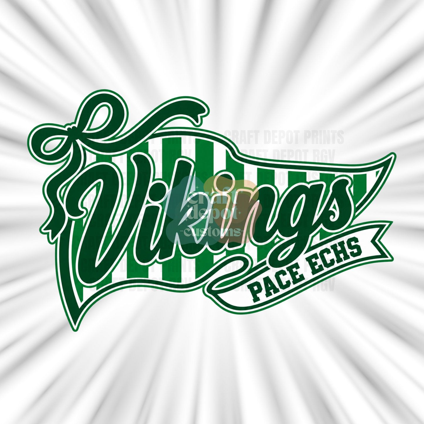 DTF PRINT-Mascot Penant Flag-Pace Vikings