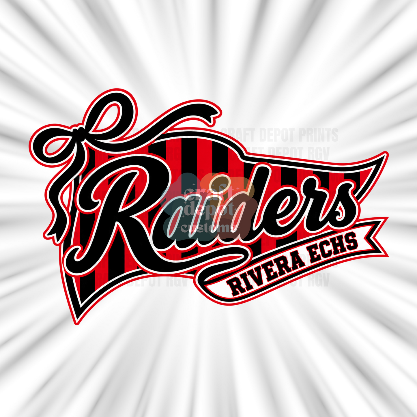 DTF PRINT-Mascot Penant Flag-Rivera Raiders
