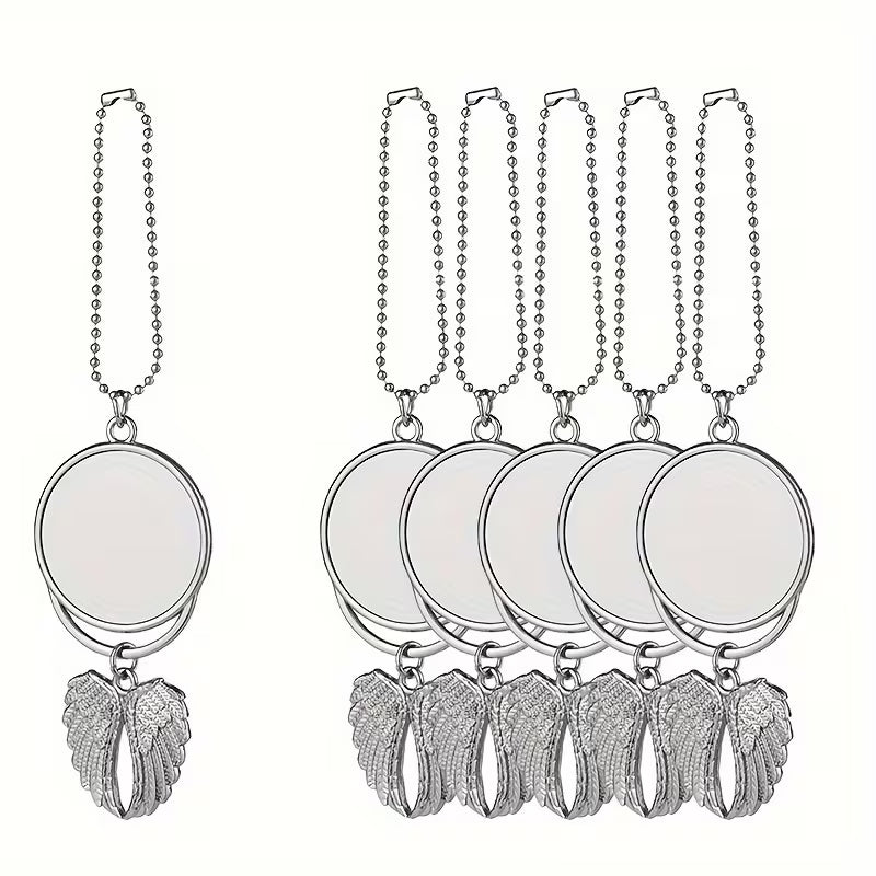 Angel Wing Mirror Charm-SUBLIMATION- 1 sided