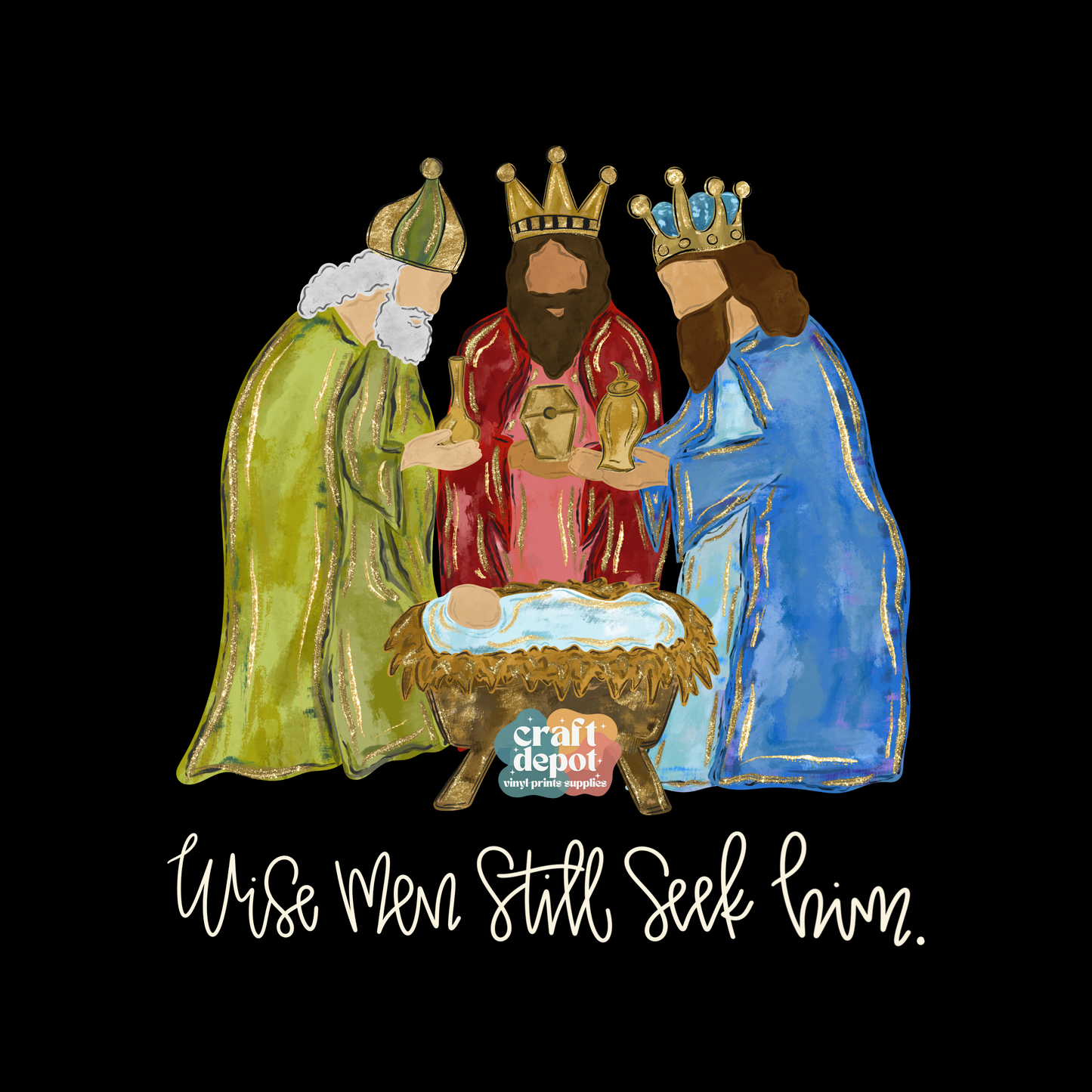 DTF PRINT- 3 wise men-Reyes Magos 4