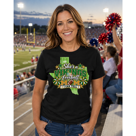 DTF PRINT-She's a FOOTBALL MOM-Vikings