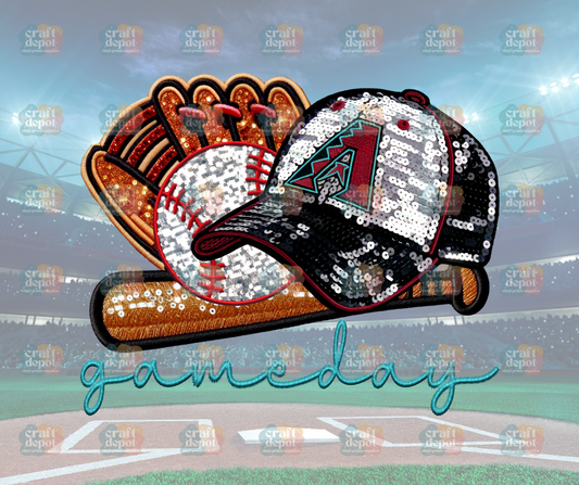 DTF PRINT-FAUX SEQUINS-Diamondbacks-Baseball
