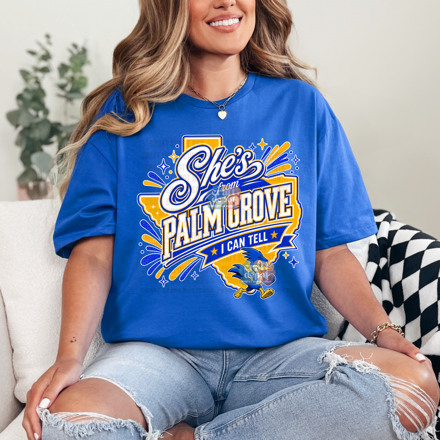 DTF PRINT-She's from Palm Grove
