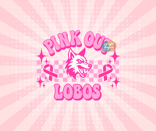 DTF PRINT- Pink Out-Breast Cancer Awareness-Lobos