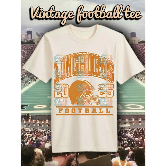 DTF Print-College-Texas Longhorn Vintage Design