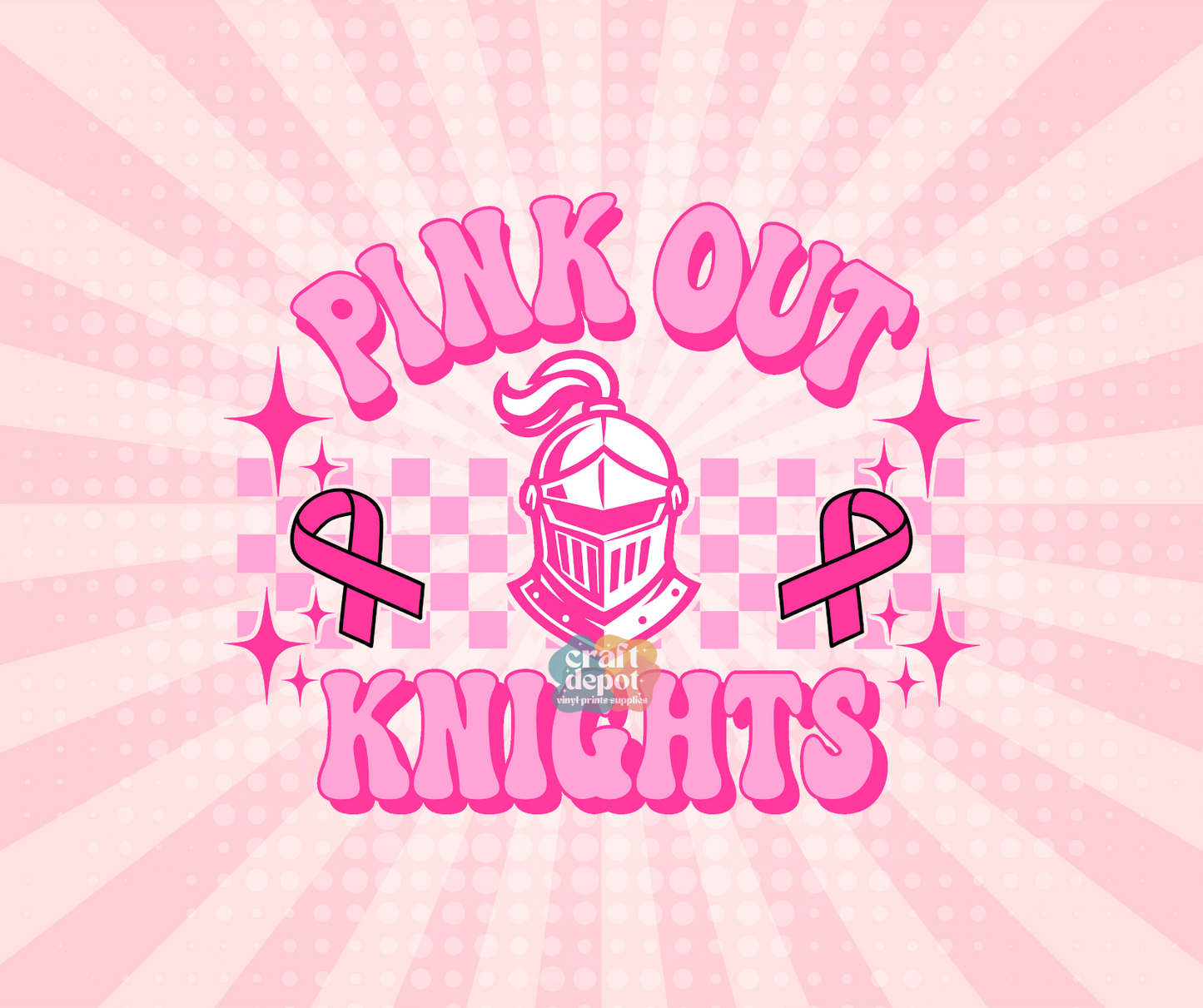 DTF PRINT- Pink Out-Breast Cancer Awareness-Knights