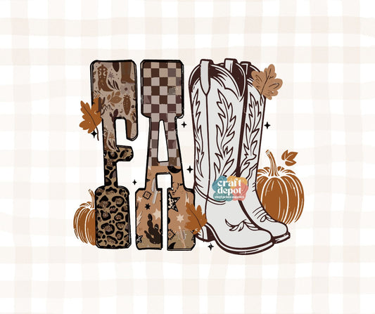 DTF PRINT- Fall 2 -Boots