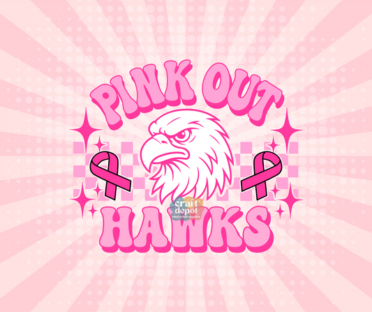 DTF PRINT- Pink Out-Breast Cancer Awareness-Hawks