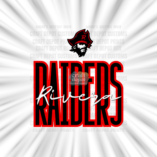 DTF PRINT-School Pride-Rivera Raiders