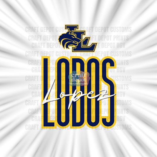 DTF PRINT-School Pride-Lopez Lobos