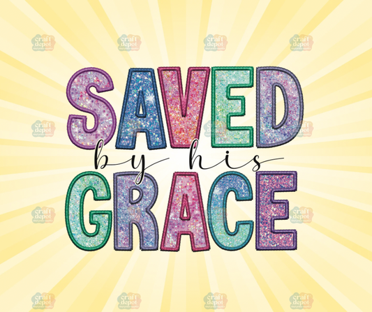DTF PRINT-Saved by His grace-Religious