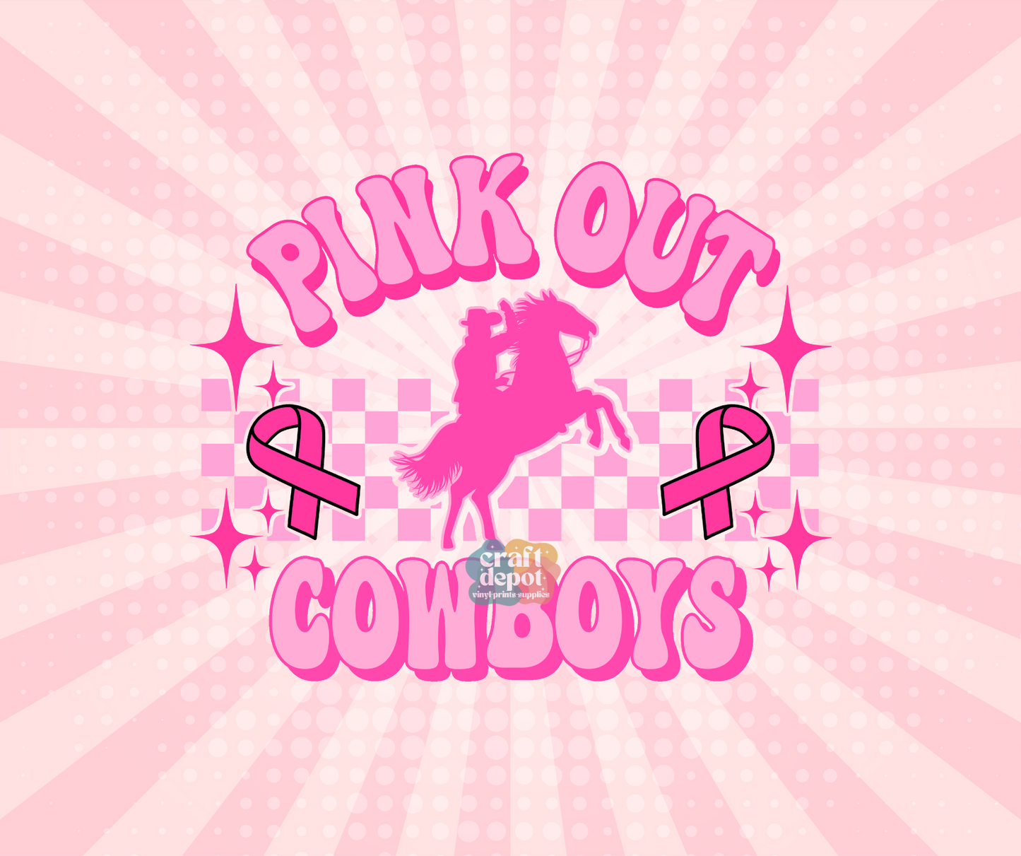 DTF PRINT- Pink Out-Breast Cancer Awareness-Cowboys