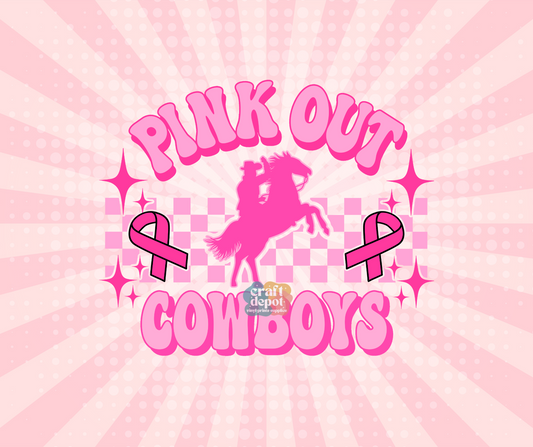 DTF PRINT- Pink Out-Breast Cancer Awareness-Cowboys