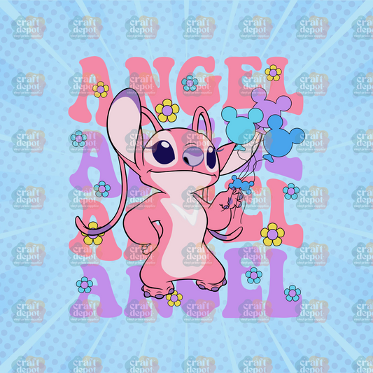 DTF PRINT-Pink Alien -7