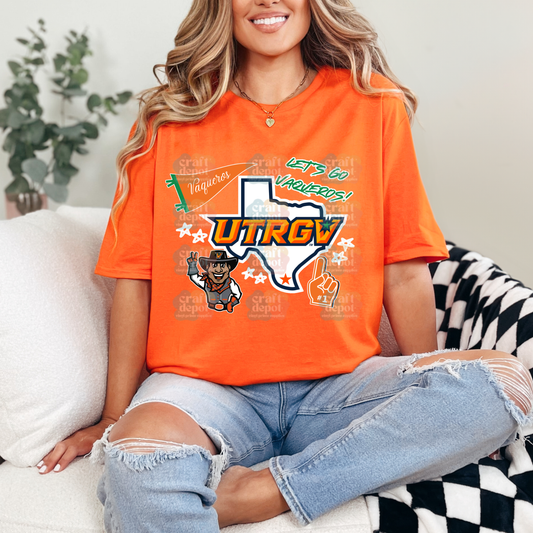 DTF Print-College-UTRGV Vaqueros