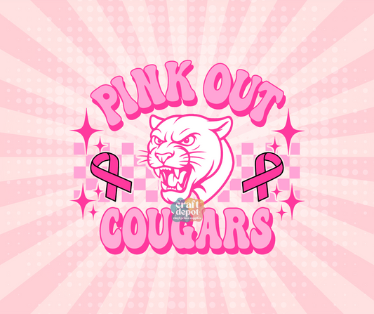 DTF PRINT- Pink Out-Breast Cancer Awareness-Cougars