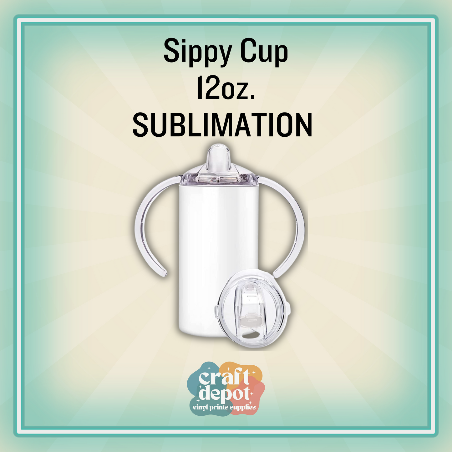 12 oz-Blank Sippy Cup Tumbler- SUBLIMATION