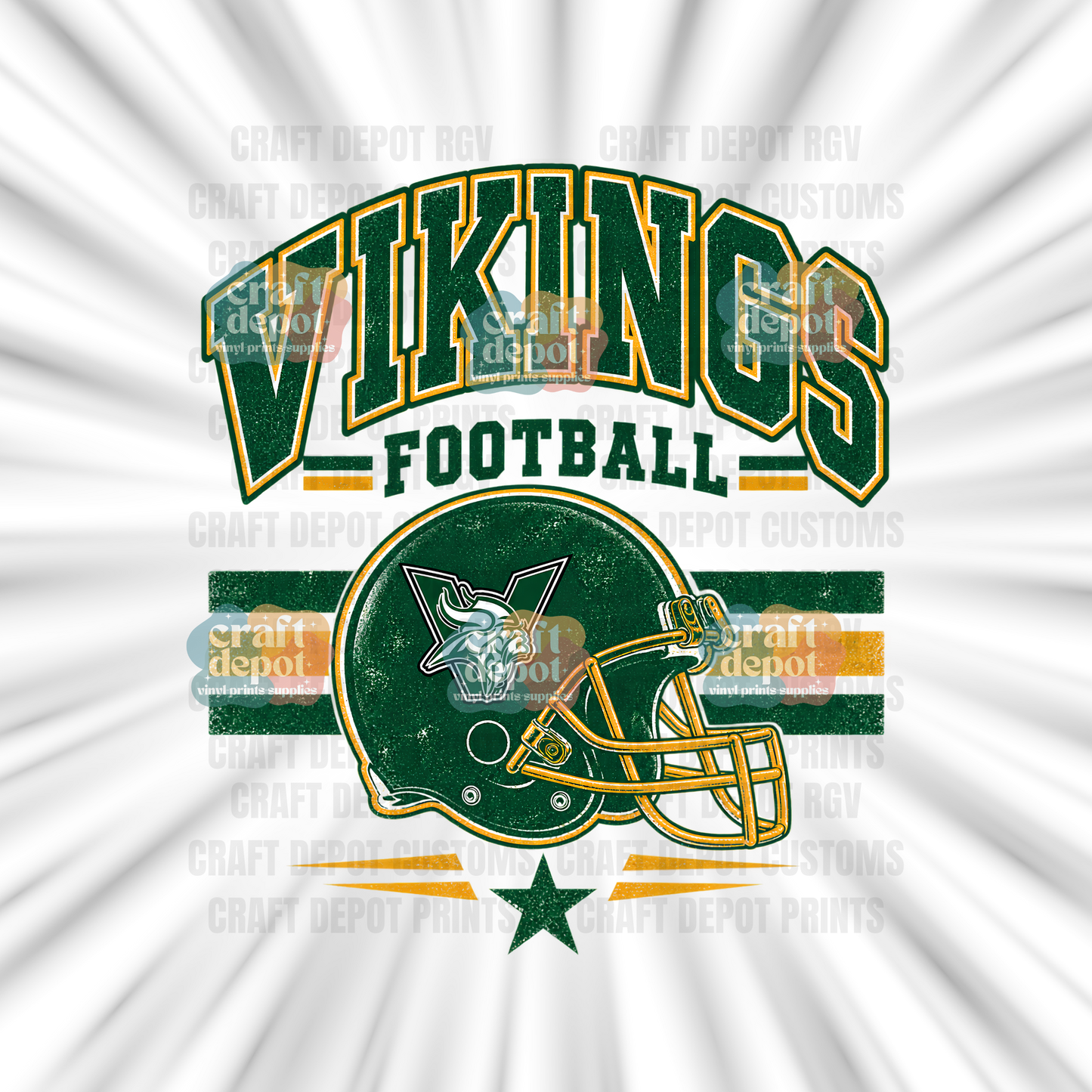 DTF PRINT-Football Team-Vikings Football
