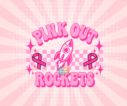 DTF PRINT- Pink Out-Breast Cancer Awareness-Rockets