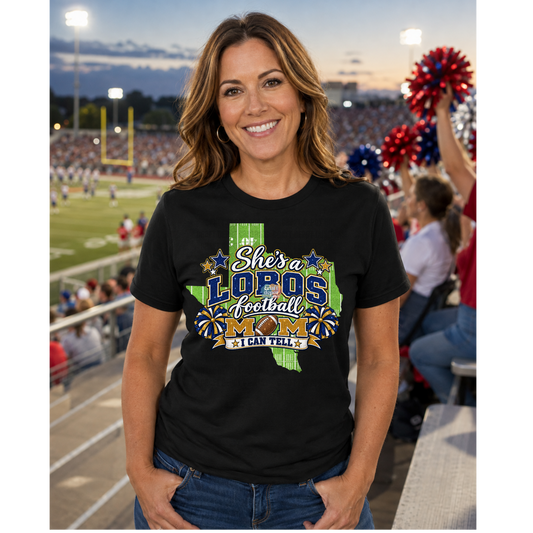 DTF PRINT-She's a FOOTBALL MOM-Lobos