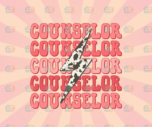 DTF PRINT-School Counselor Stacked Bolt