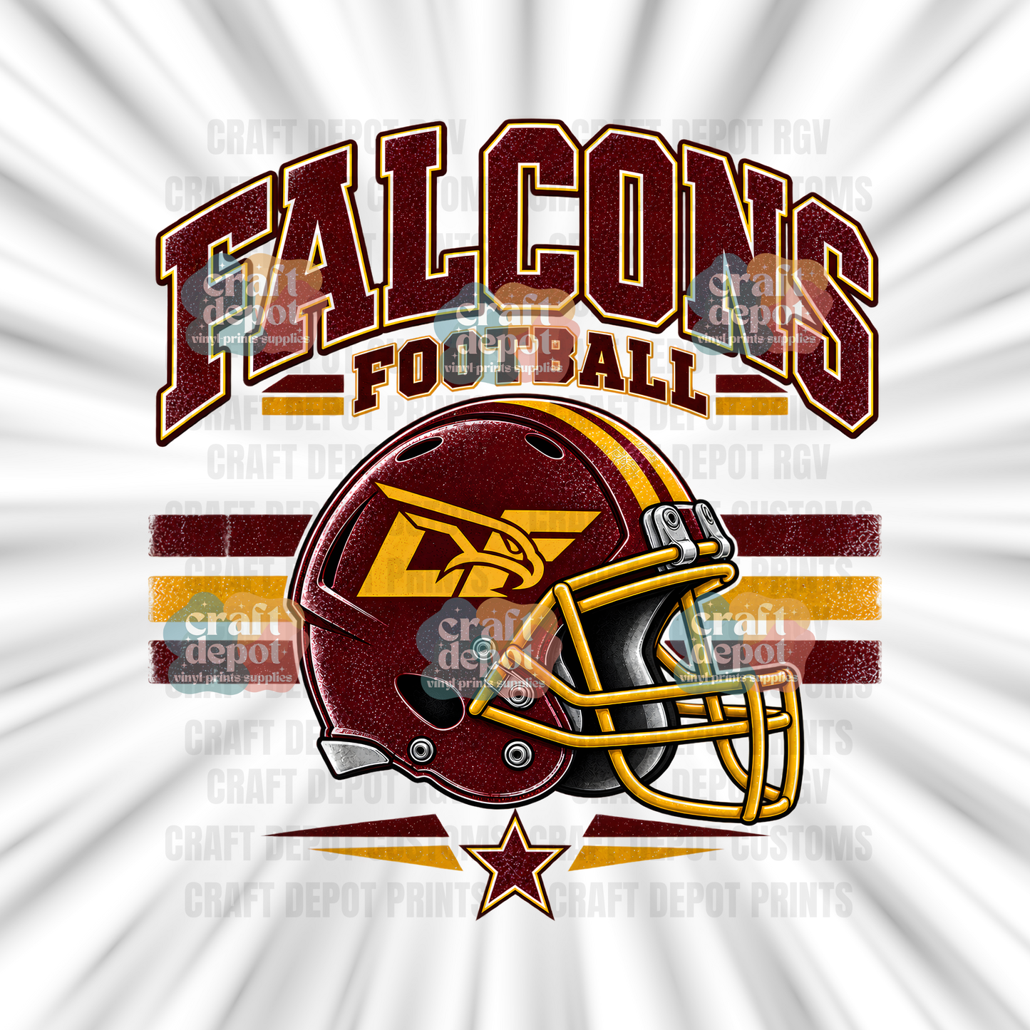 DTF PRINT-Football Team-Los Fresnos Falcons
