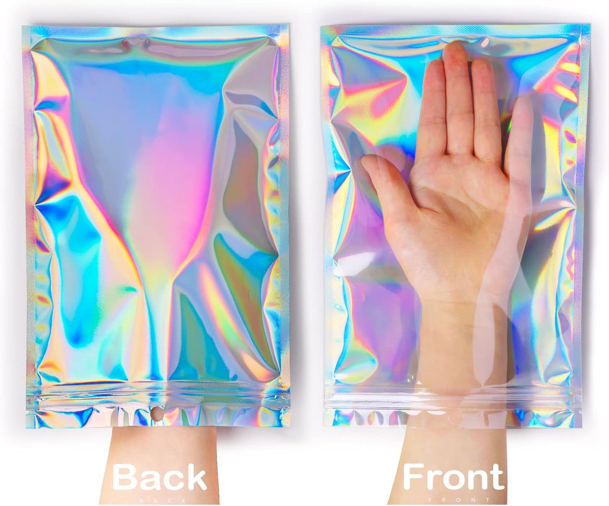 Holographic Mylar Resealable Foil Pouch-6x9 inch