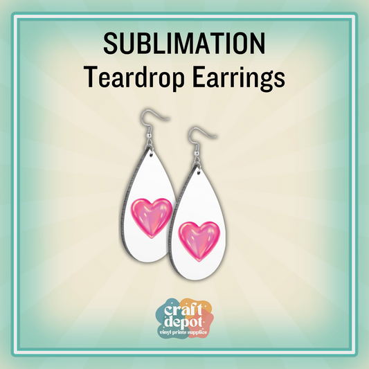 Sublimation Teardrop Earrings