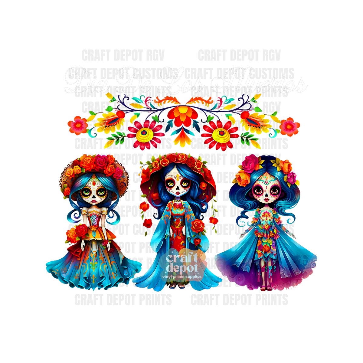 DTF PRINT-Catrina-Dia De Los Muertos-7