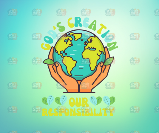 DTF PRINT-God's Creation-Earth Day