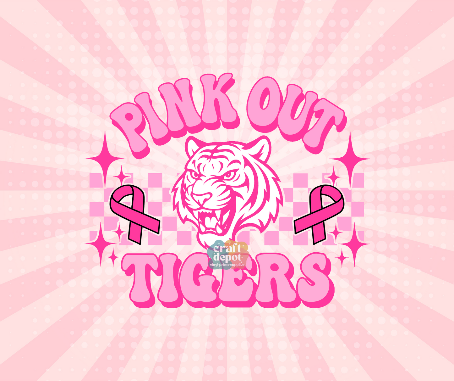 DTF PRINT- Pink Out-Breast Cancer Awareness-Tigers