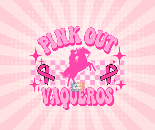 DTF PRINT- Pink Out-Breast Cancer Awareness-Vaqueros