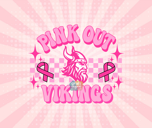 DTF PRINT- Pink Out-Breast Cancer Awareness-Vikings