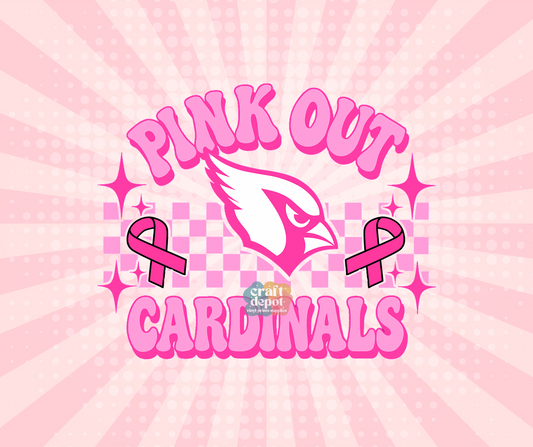 DTF PRINT- Pink Out-Breast Cancer Awareness-Cardinals